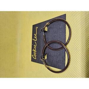 New Retro Cookie Lee Hoop Pierced Earrings. See pics for size/color/style NWT